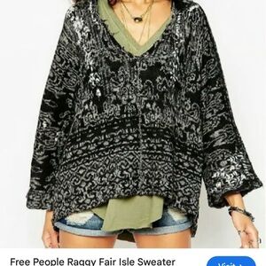 Free People Raggy Fair Isle Sweater